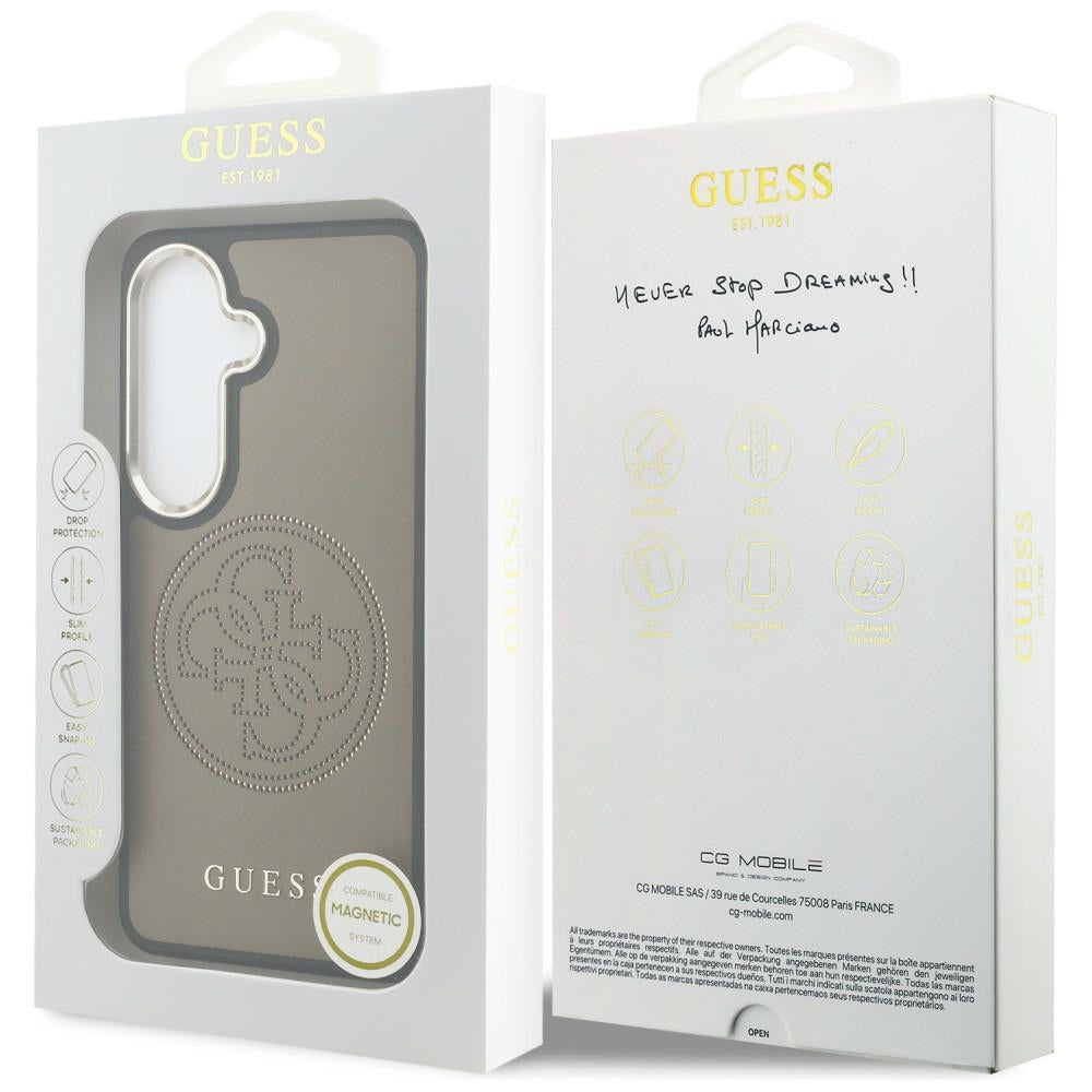 Husa de protectie Guess Perforated Logo MagSafe (GUHMS26S5PG4SRGW) compatibil cu Samsung Galaxy S26, Maro