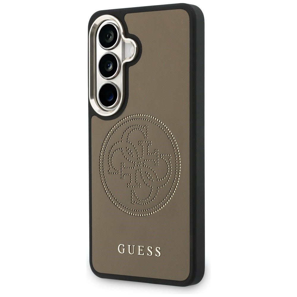 Husa de protectie Guess Perforated Logo MagSafe (GUHMS26S5PG4SRGW) compatibil cu Samsung Galaxy S26, Maro
