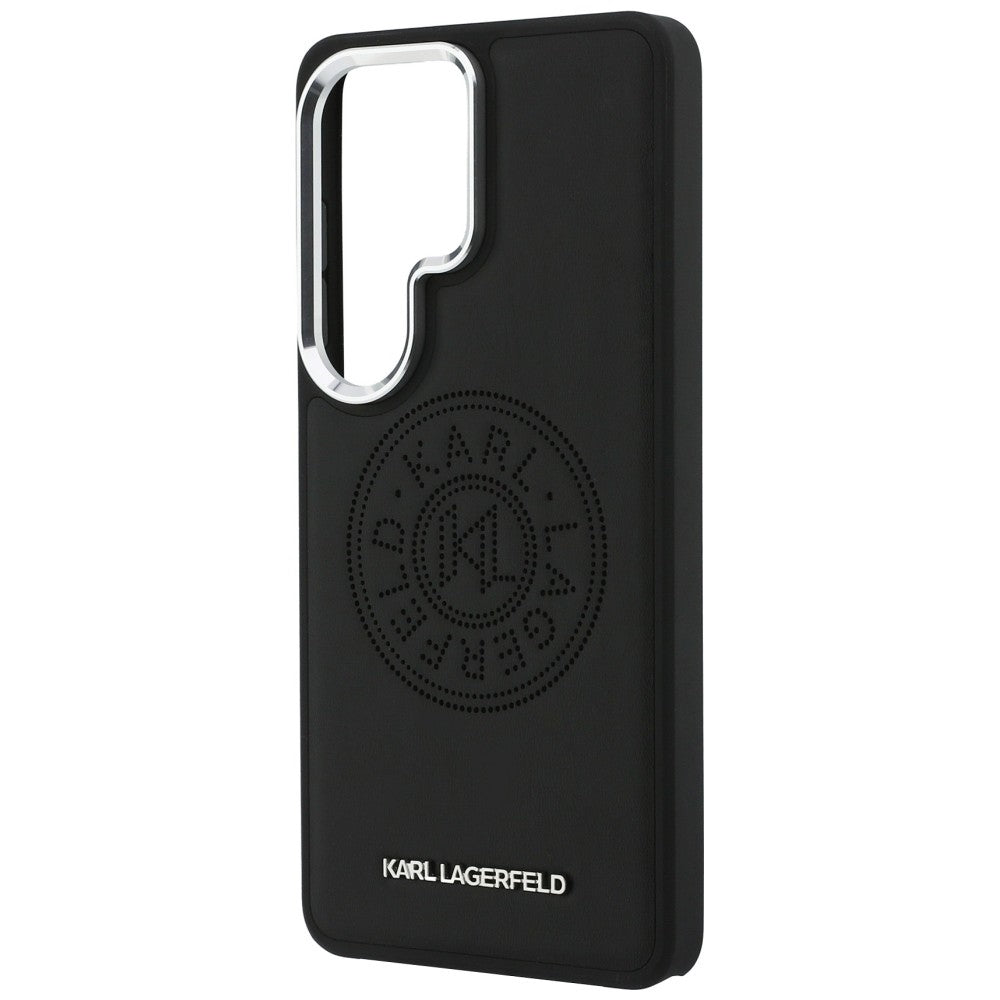 Husa de protectie Karl Lagerfeld Wrapped Leather with Karl Round Point Logo MagSafe (KLHMS26LPSKRPMK) compatibil cu Samsung Galaxy S26 Ultra, Negru