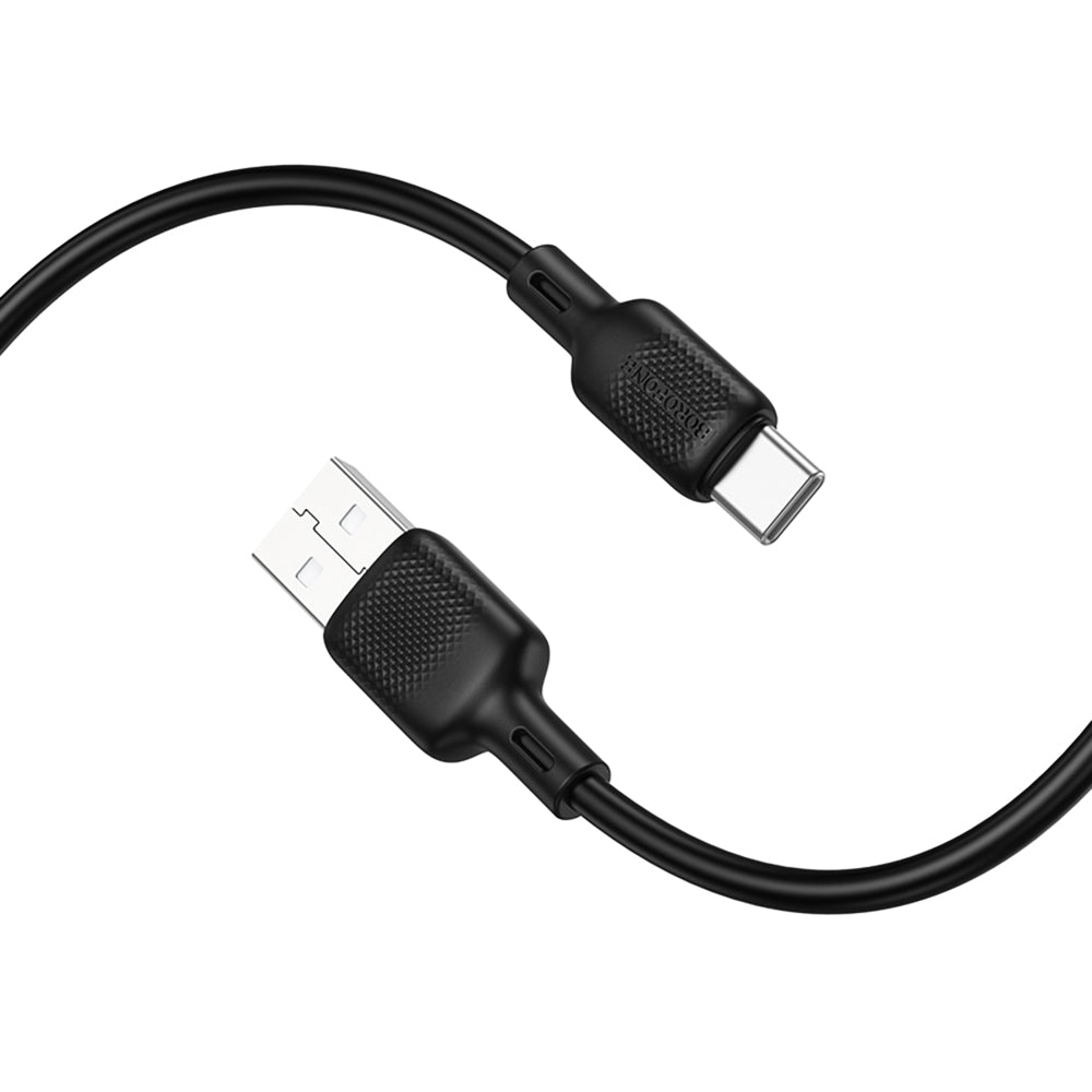 Cablu Borofone Lenny Series (BX113), USB to Type-C, Silicone, 3A, 1m, Negru