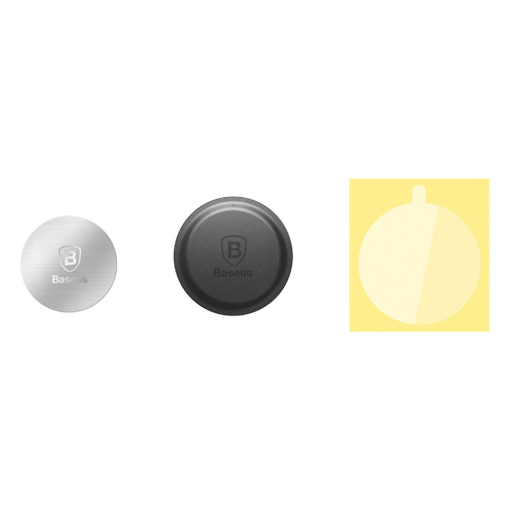 Suport Baseus (set de 2) Metal Plate (ACDR-A0S), with PU Leather and Iron Suit, Negru / Silver