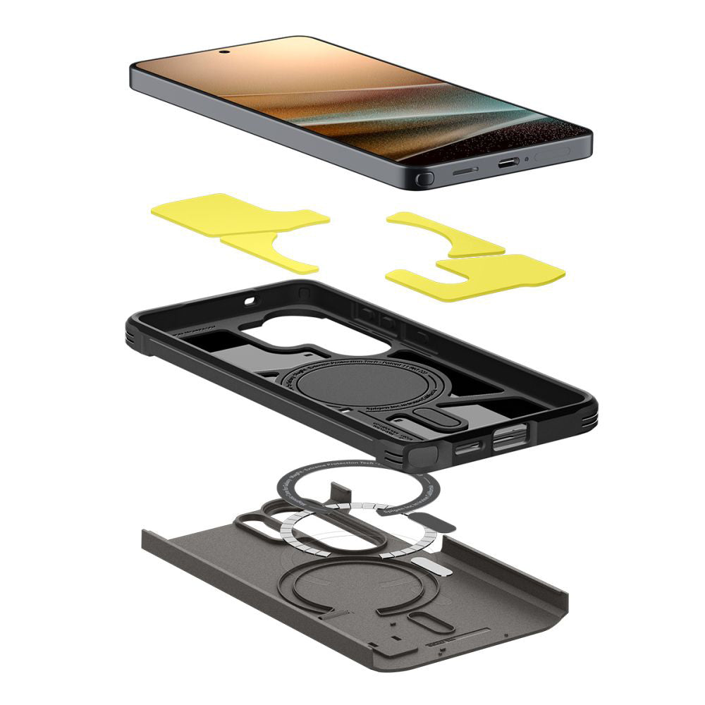 Husa de protectie Spigen Tough Armor MagSafe (ACS10685) compatibil cu Samsung Galaxy S26 Ultra, Gunmetal