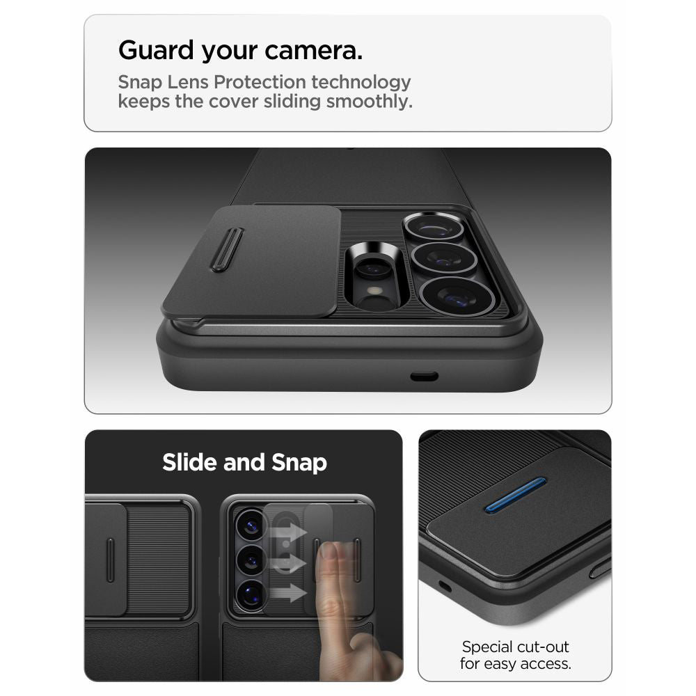 Husa de protectie Spigen Optik Armor (ACS10687) compatibil cu Samsung Galaxy S26 Ultra, Negru