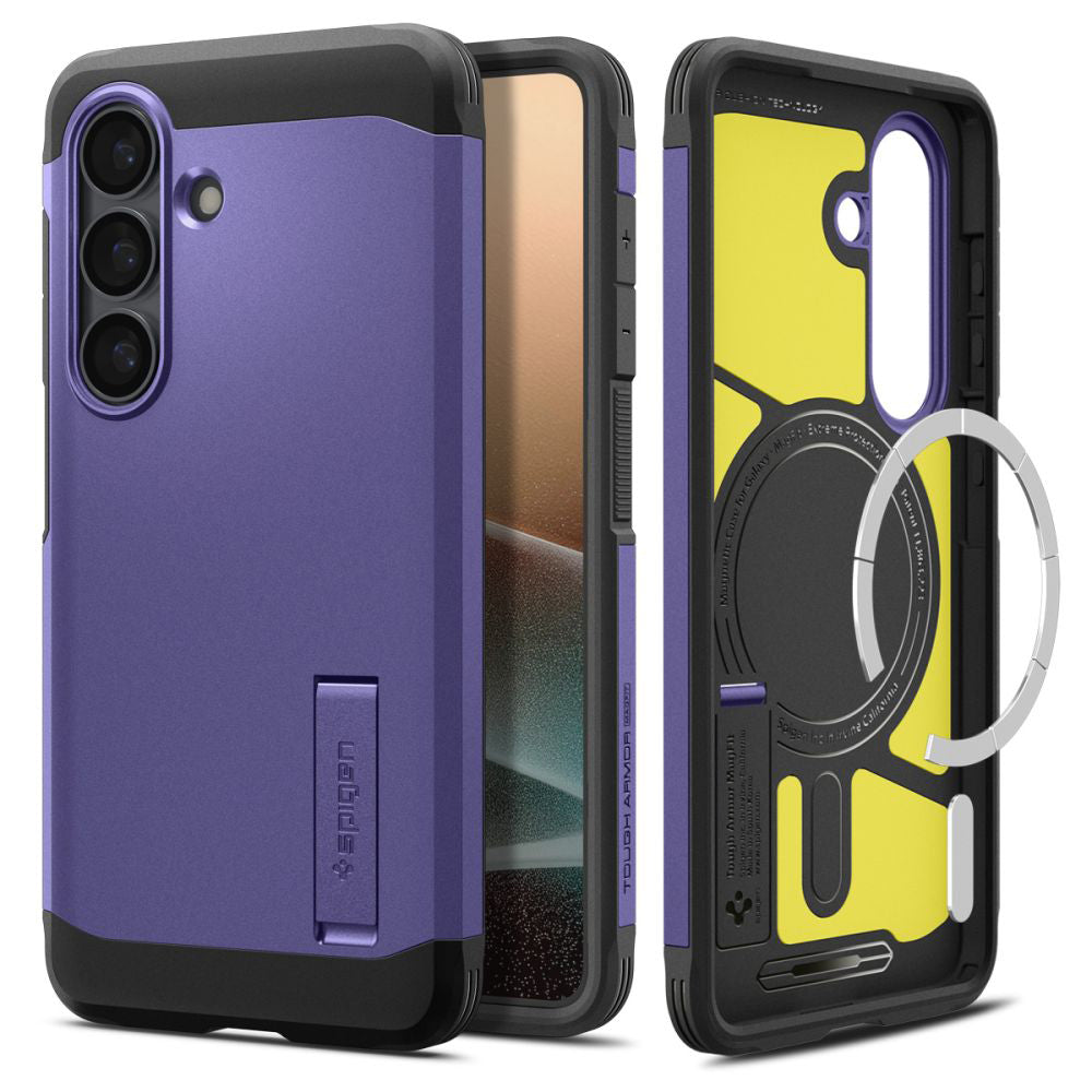 Husa de protectie Spigen Tough Armor MagSafe (ACS11221) compatibil cu Samsung Galaxy S26, Ash Violet