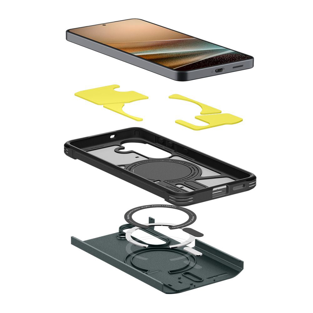 Husa de protectie Spigen Tough Armor MagSafe (ACS10740) compatibil cu Samsung Galaxy S26, Abyss Green