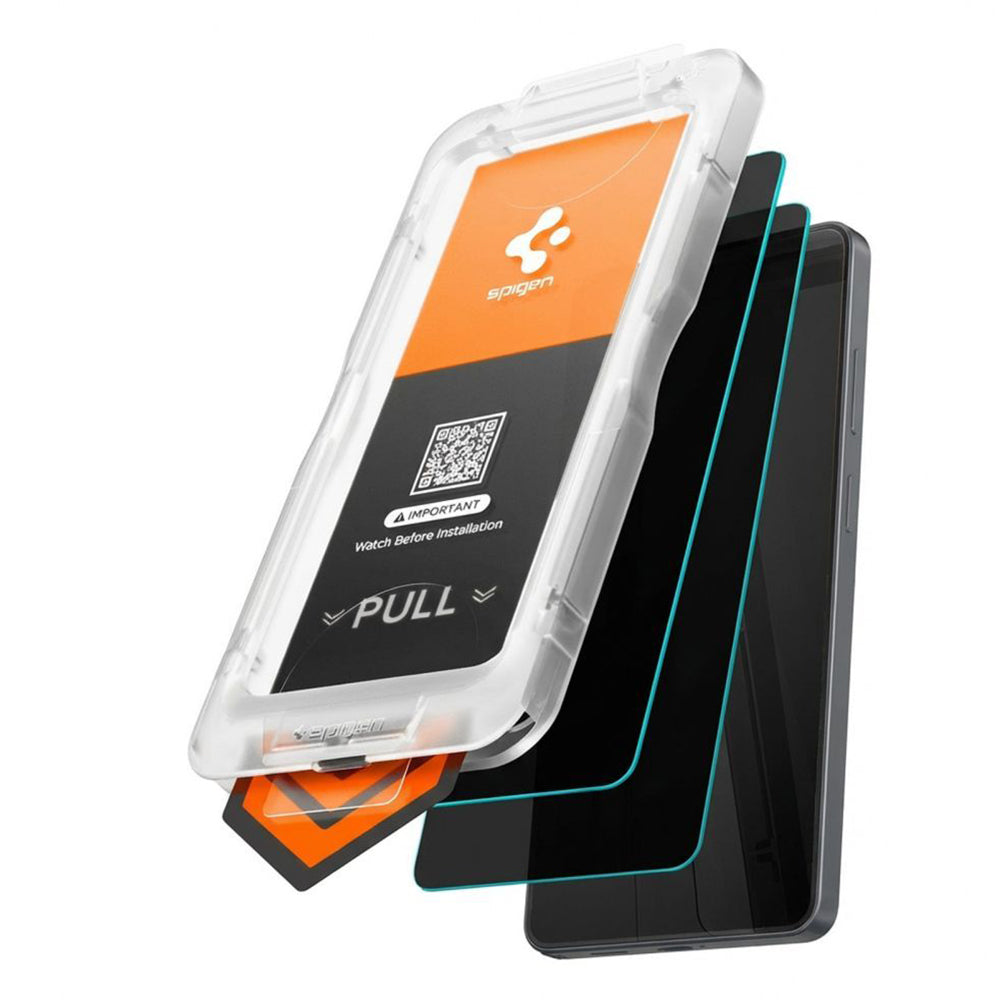 Folie de protectie Spigen (set de 2) Glas.tR EZ-FIT Pro HD (AGL11096) compatibil cu Samsung Galaxy S26, Privacy