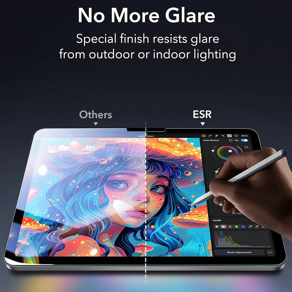 Husa de protectie tableta ESR Armorite Paper-Feel UltraFit Tray (set de 2) compatibil cu iPad Air 11 (2024) / Air 11 (2025) / Air 11 (2026), Transparent