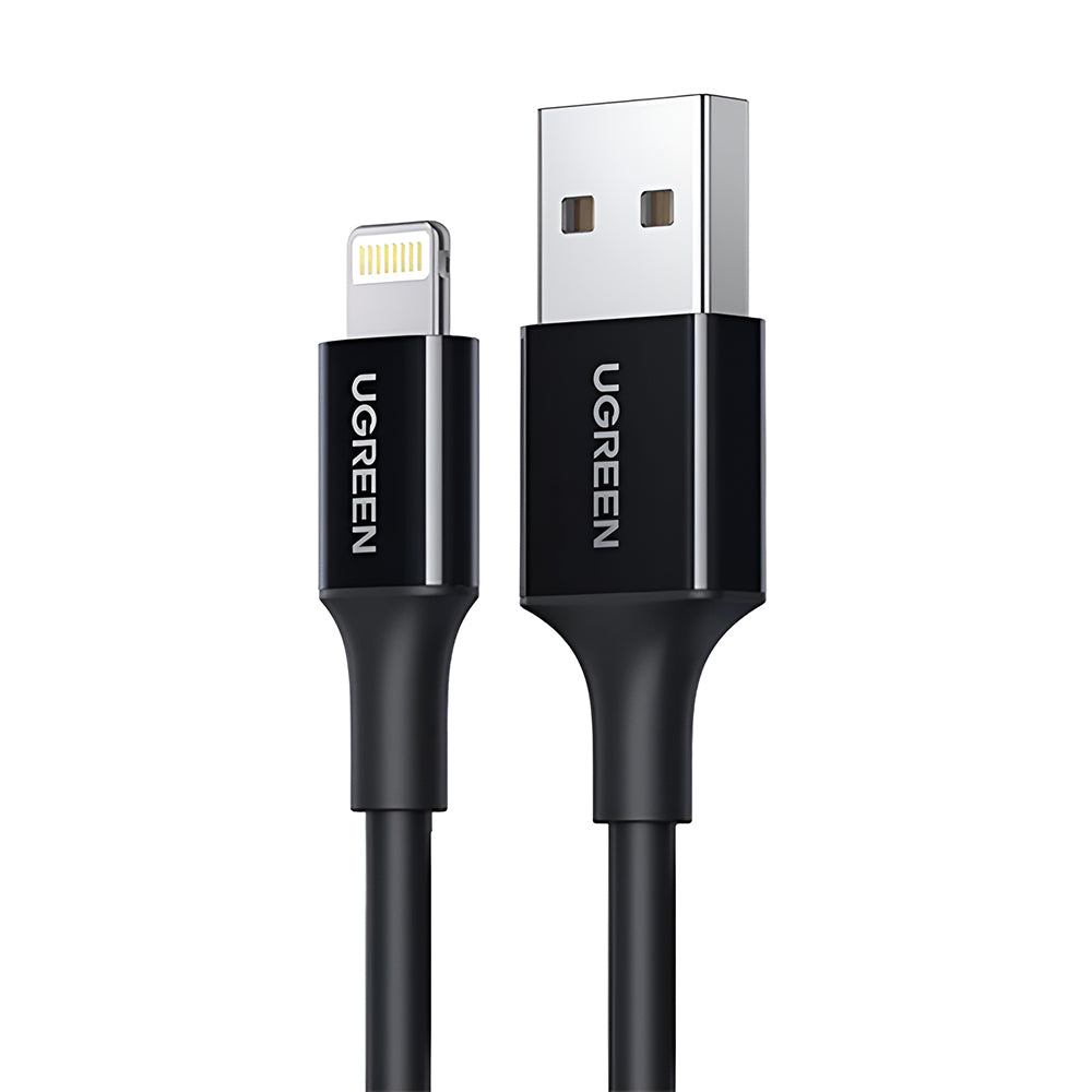 Cablu Ugreen (80823), USB to Lightning MFi, 2.4A, 2m, Negru