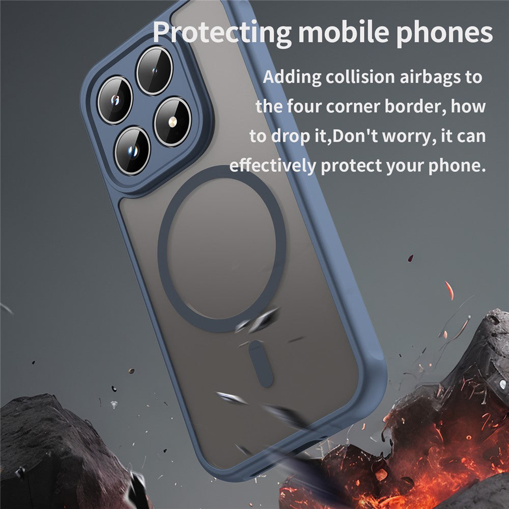 Husa de protectie Techsuit HaloFrost II MagSafe compatibil cu Xiaomi 17, Bleumarin