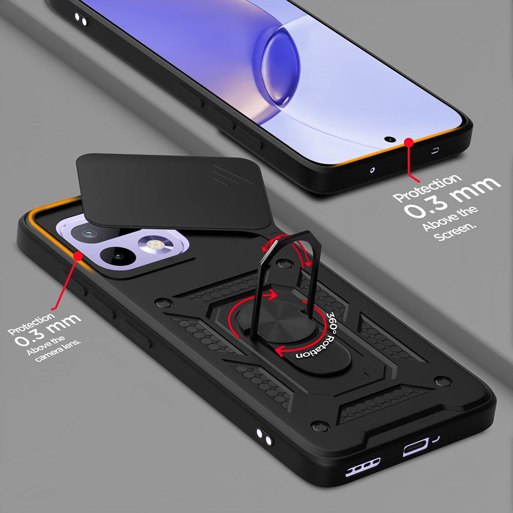 Husa de protectie Techsuit CamShield Series compatibil cu Realme 16 Pro, Negru