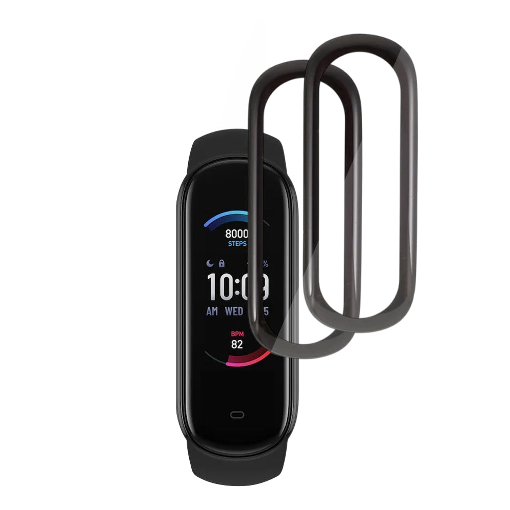 Accesoriu smartwatch Techsuit Nano Flex (set de 2) compatibil cu Amazfit Band 5, Negru