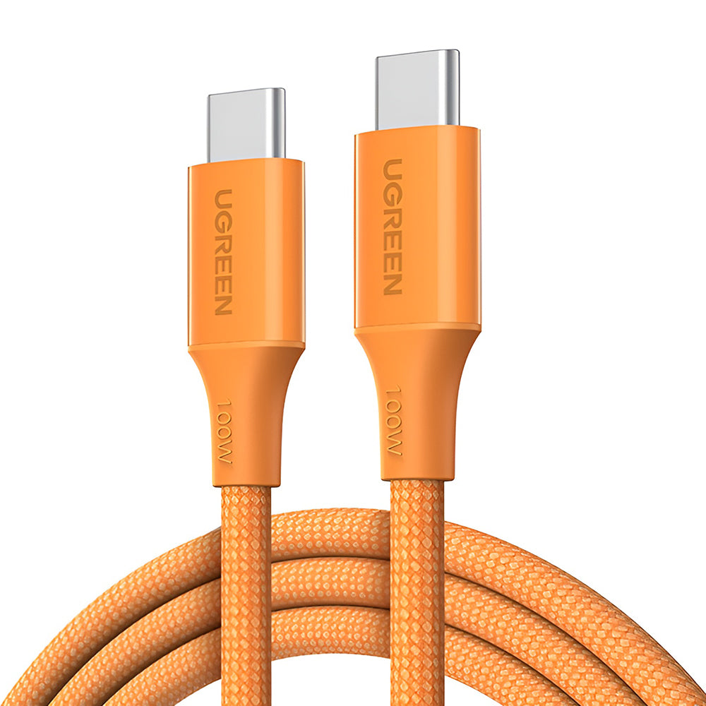 Cablu Ugreen L502 (95493), USB-C la USB-C, 100W, 1m, Portocaliu