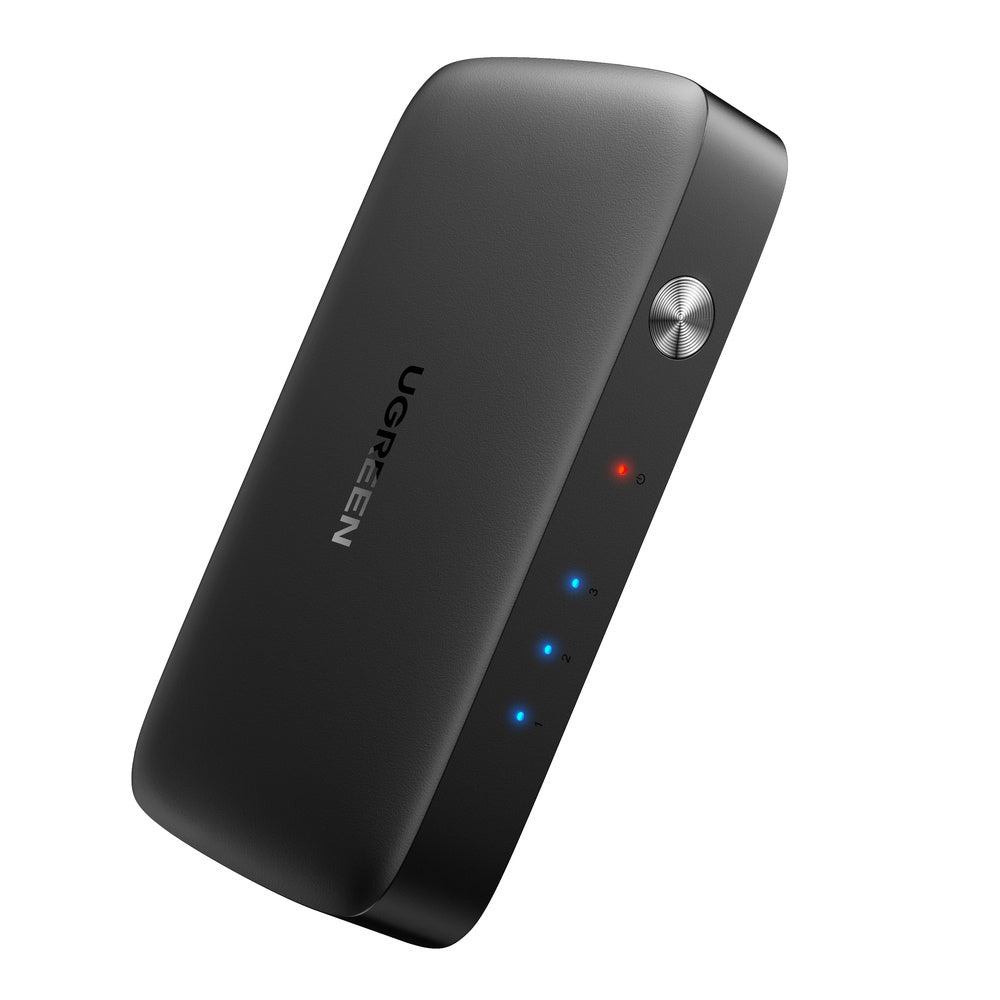 Adaptor Ugreen KVM Switch CM332 (80125), 3x HDMI, 4K@30Hz, 1x Micro USB, RGB Video, 8-channel LPCM, Negru