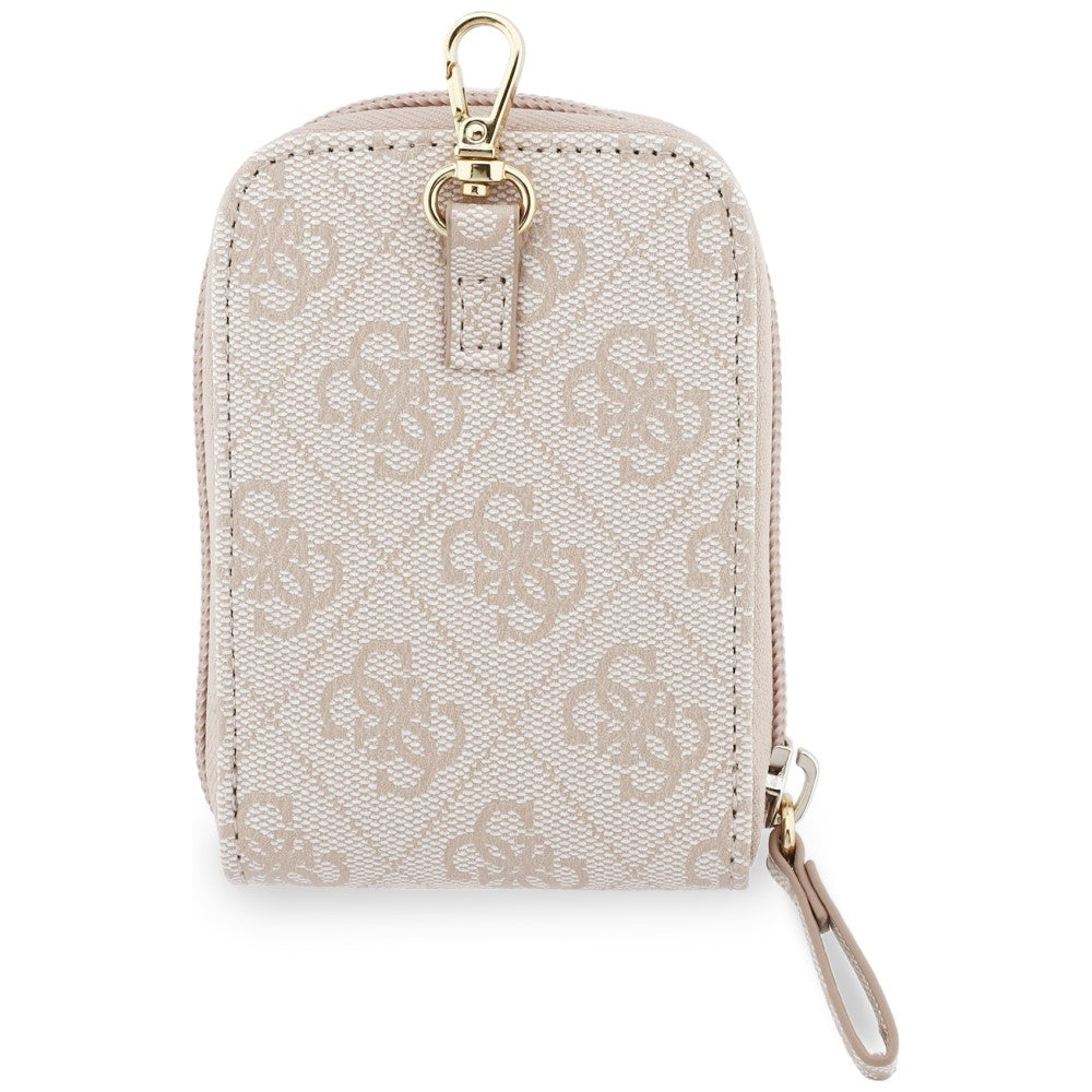 Suport Guess Universal Strap 4G Metal Logo (GUUCNKP4DGMP), with Small Purse for Accesories, Adjustable, Eco Leather, Roz