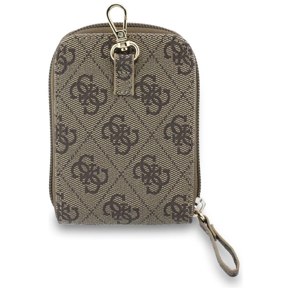 Suport Guess Universal Strap 4G Metal Logo (GUUCNKP4DGMW), with Small Purse for Accesories, Adjustable, Eco Leather, Maro
