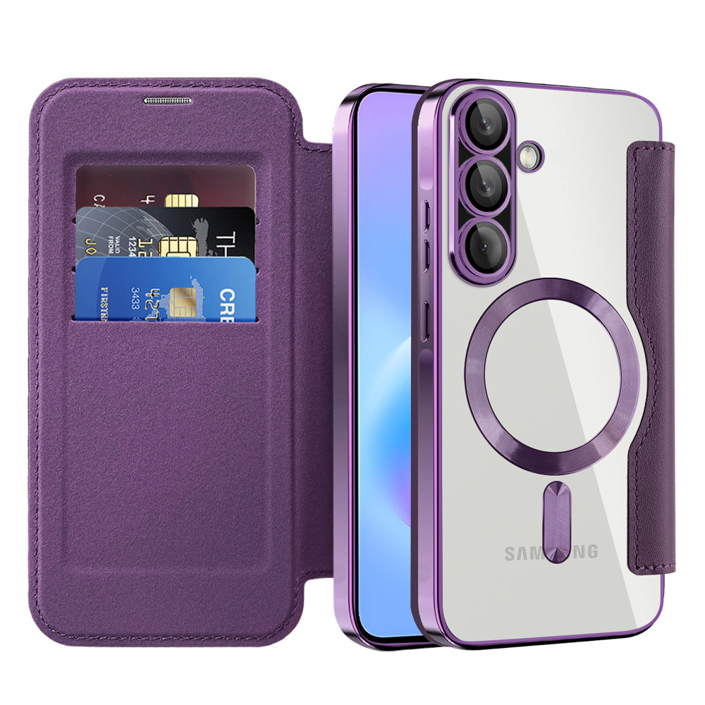 Husa de protectie Techsuit SmartMag Book compatibil cu Samsung Galaxy A57 5G, Mov