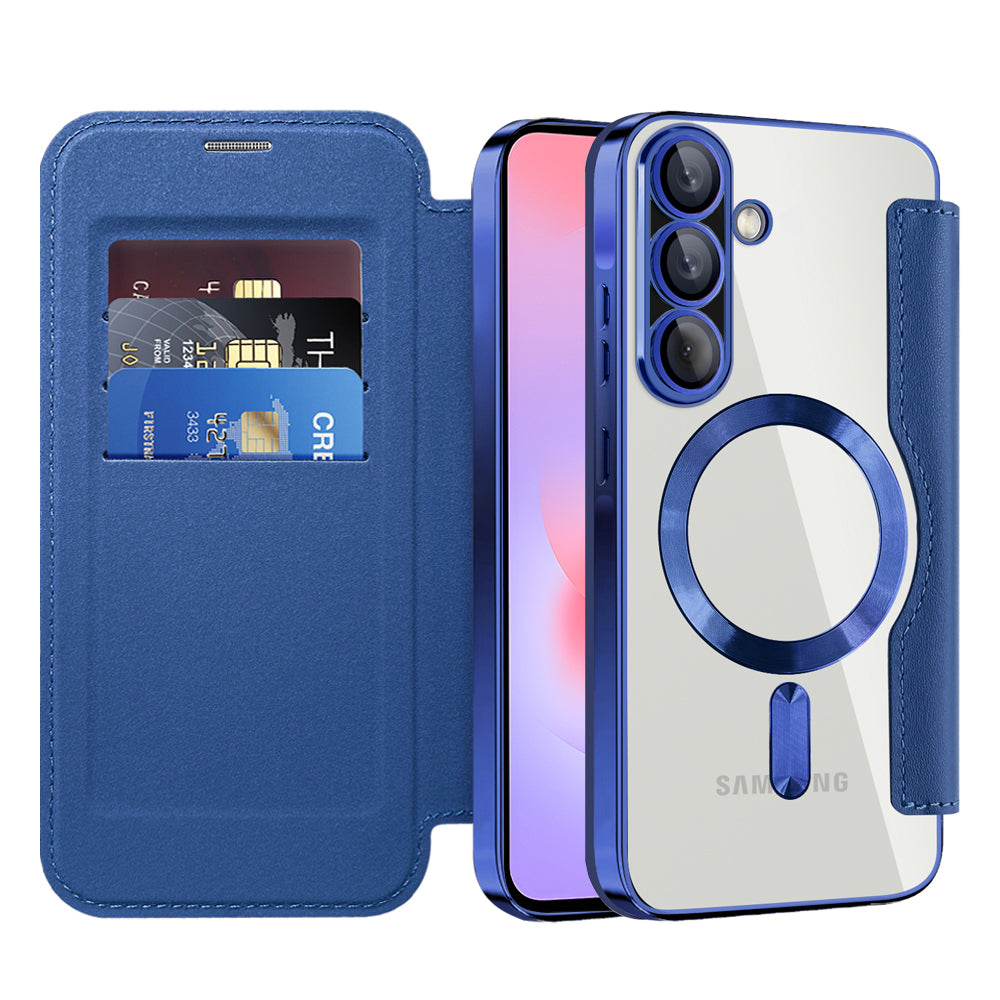 Husa de protectie Techsuit SmartMag Book compatibil cu Samsung Galaxy A37 5G, Albastru
