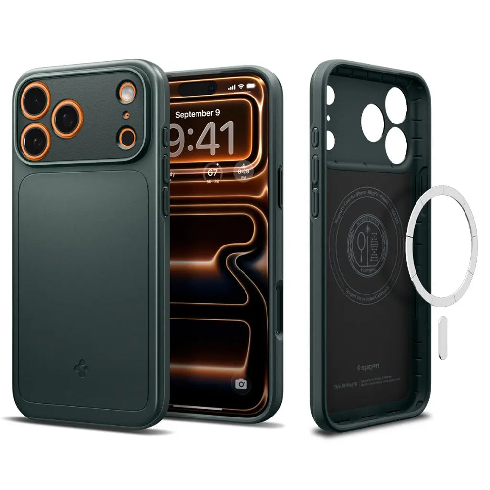Husa de protectie Spigen Thin Fit compatibil cu iPhone 17 Pro Max, Verde inchis