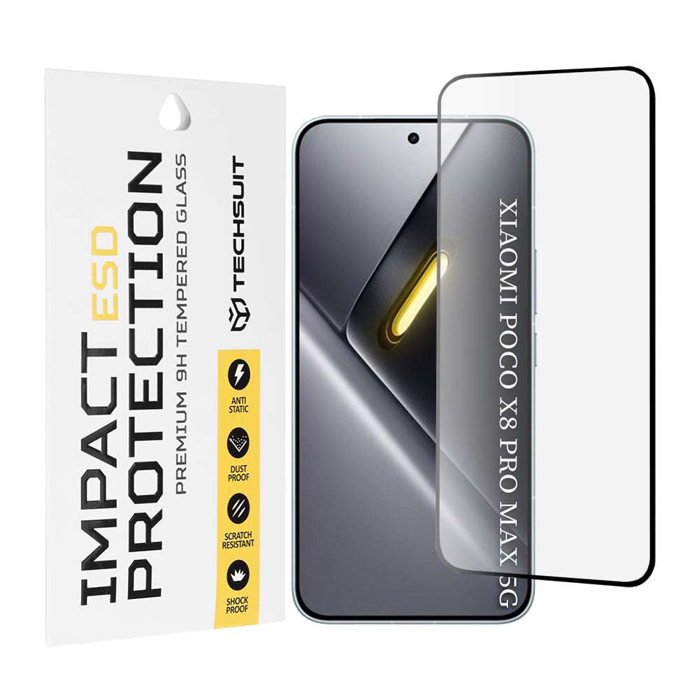 Folie de protectie Techsuit ESD Glass compatibil cu Xiaomi Poco X8 Pro Max, Negru