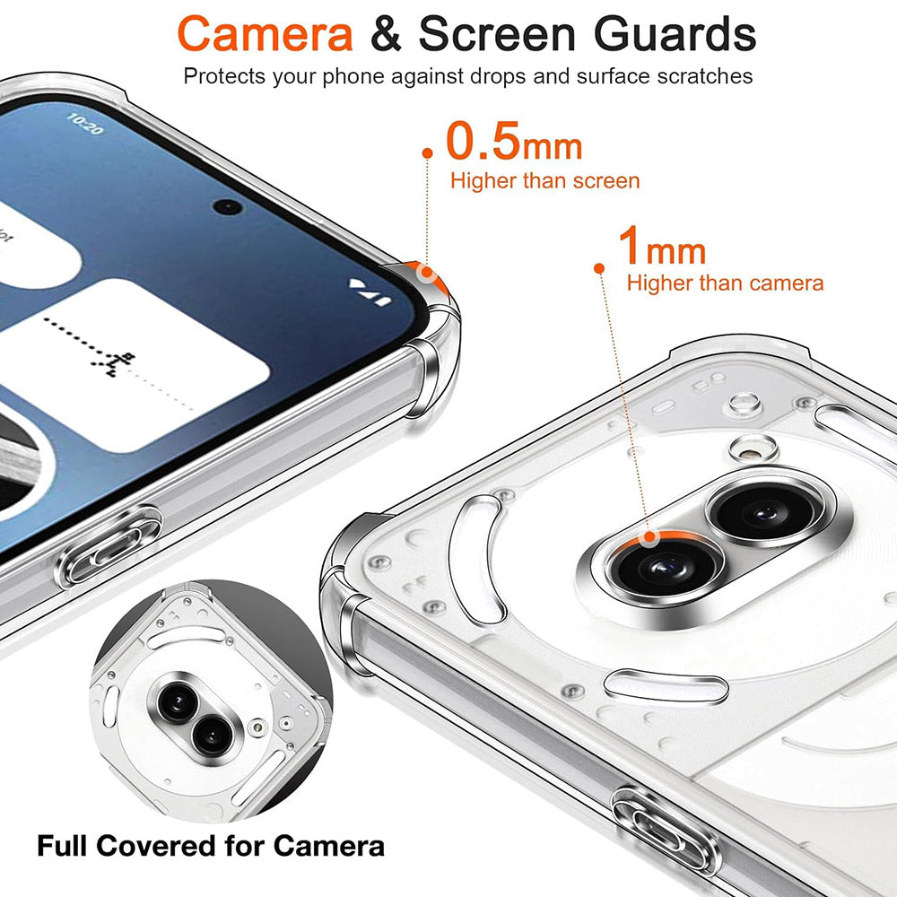 Husa de protectie Techsuit Shockproof Clear Silicone compatibil cu Nothing Phone (4a) Pro, Transparent