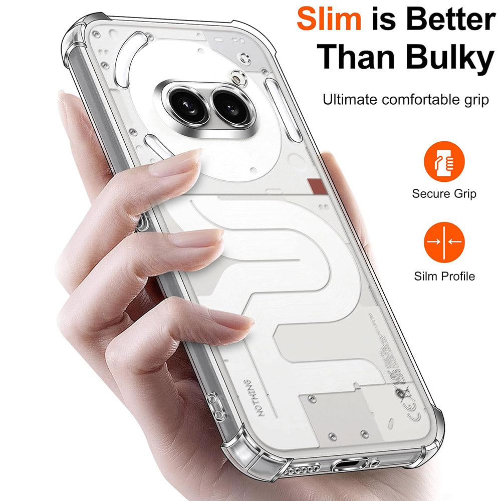 Husa de protectie Techsuit Shockproof Clear Silicone compatibil cu Nothing Phone (4a), Transparent
