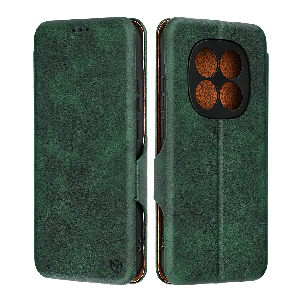 Husa de protectie Techsuit Safe Wallet Plus compatibil cu Xiaomi Redmi Note 15 Pro 5G, Verde