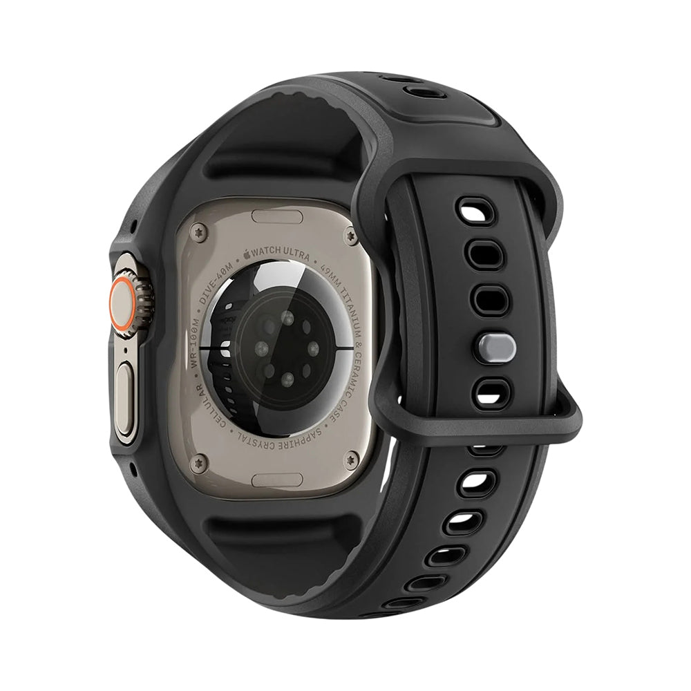Husa smartwatch Spigen Liquid Air Pro compatibil cu Apple Watch Ultra / Ultra 2 / Ultra 3, Negru