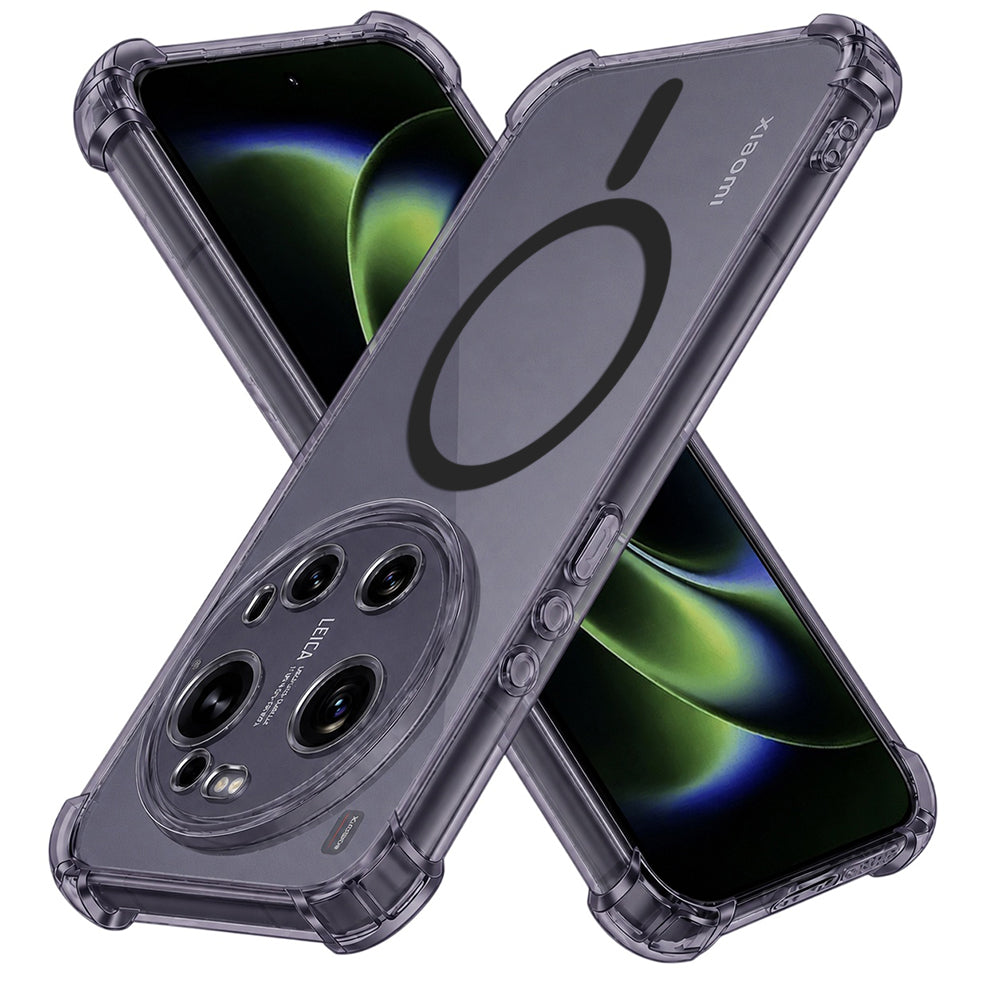 Husa de protectie Techsuit Shockproof Clear Silicone MagSafe compatibil cu Xiaomi 17 Ultra, Negru Fumuriu