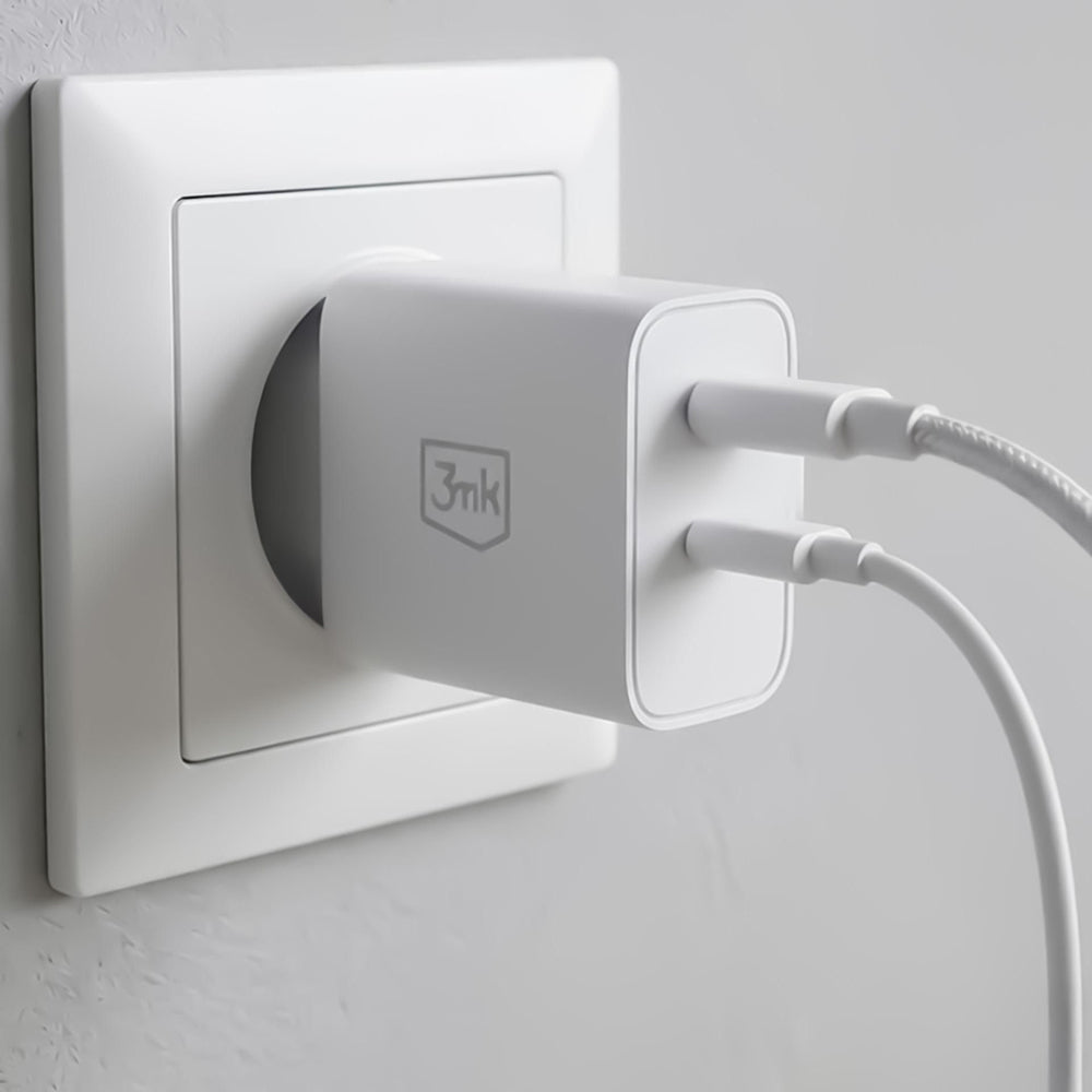 Incarcator 3mk, USB / Type-C, 45W, PD 3.0, QC4, Alb
