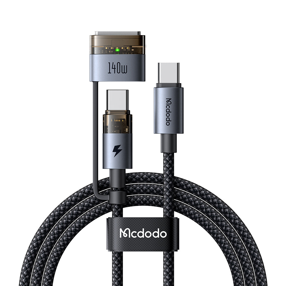 Cablu Mcdodo 2in1 (CA-8860), USB-C la USB-C + MagSafe 3, 240W, 2m, Negru