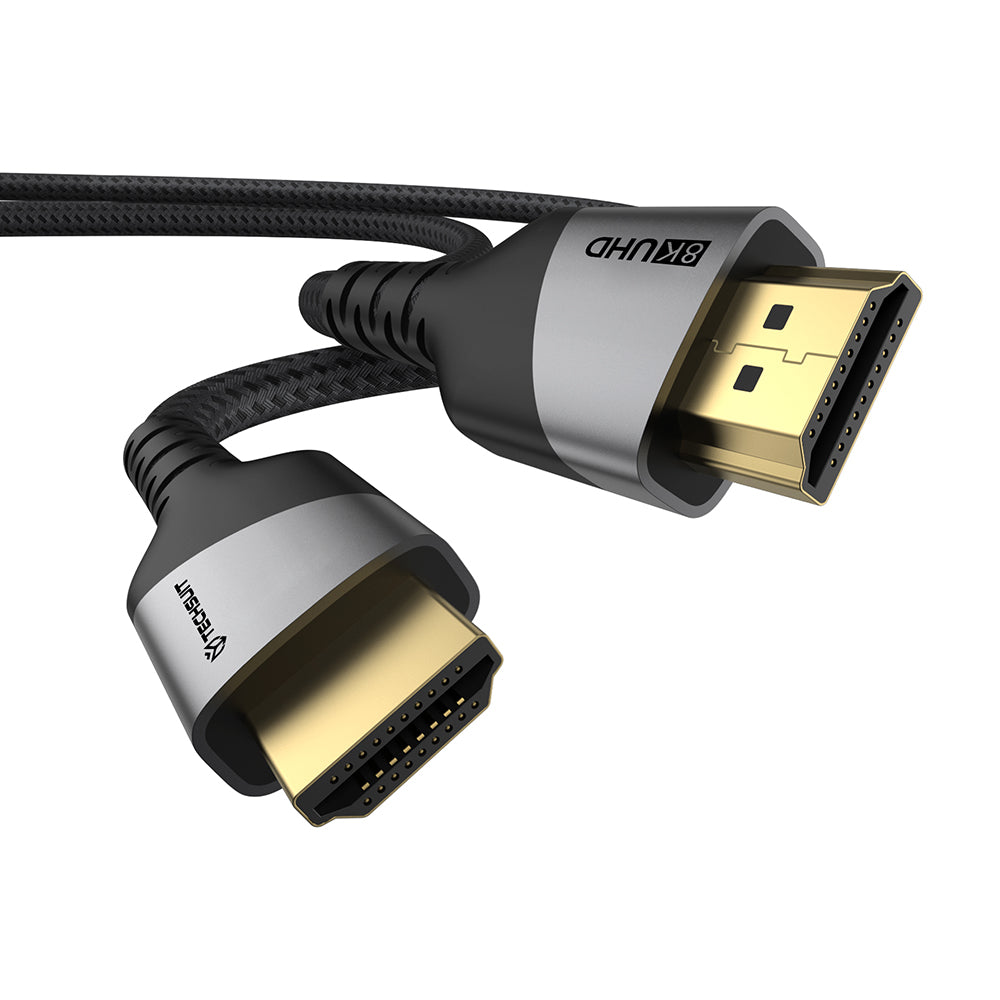 Cablu Techsuit NexusVision Pro (CX3), HDMI 2.1, 48Gbps, 2m, Gri