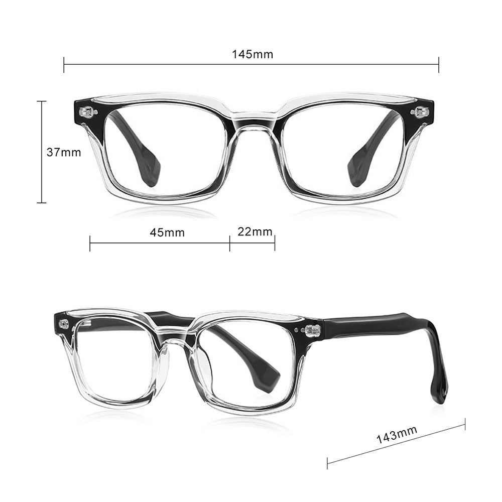Ochelari Protectie Calculator Techsuit Reflex PC (LS084), Dreptunghiulara, Negru