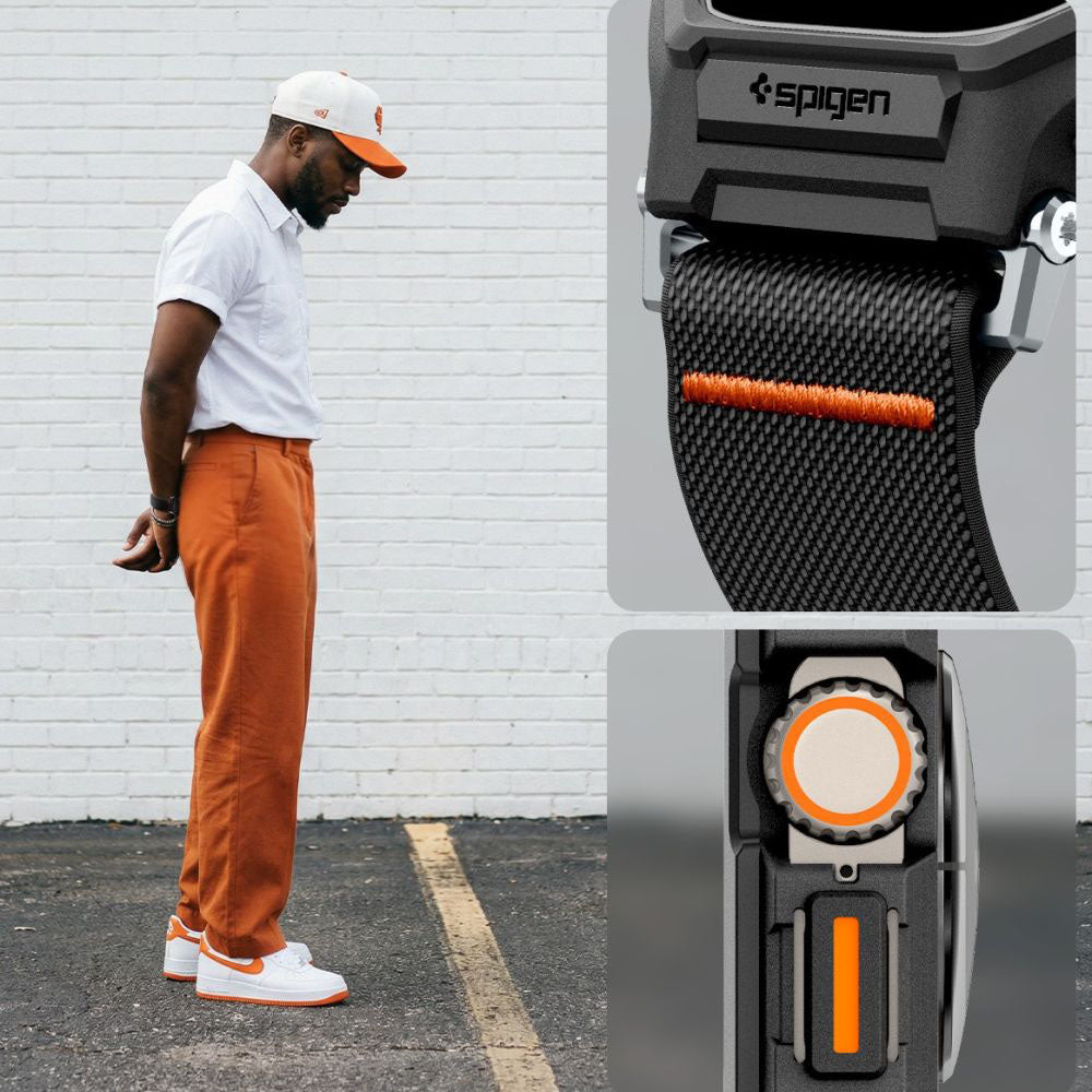 Curea smartwatch Spigen compatibil cu Apple Watch Ultra / Ultra 2 / Ultra 3, Negru