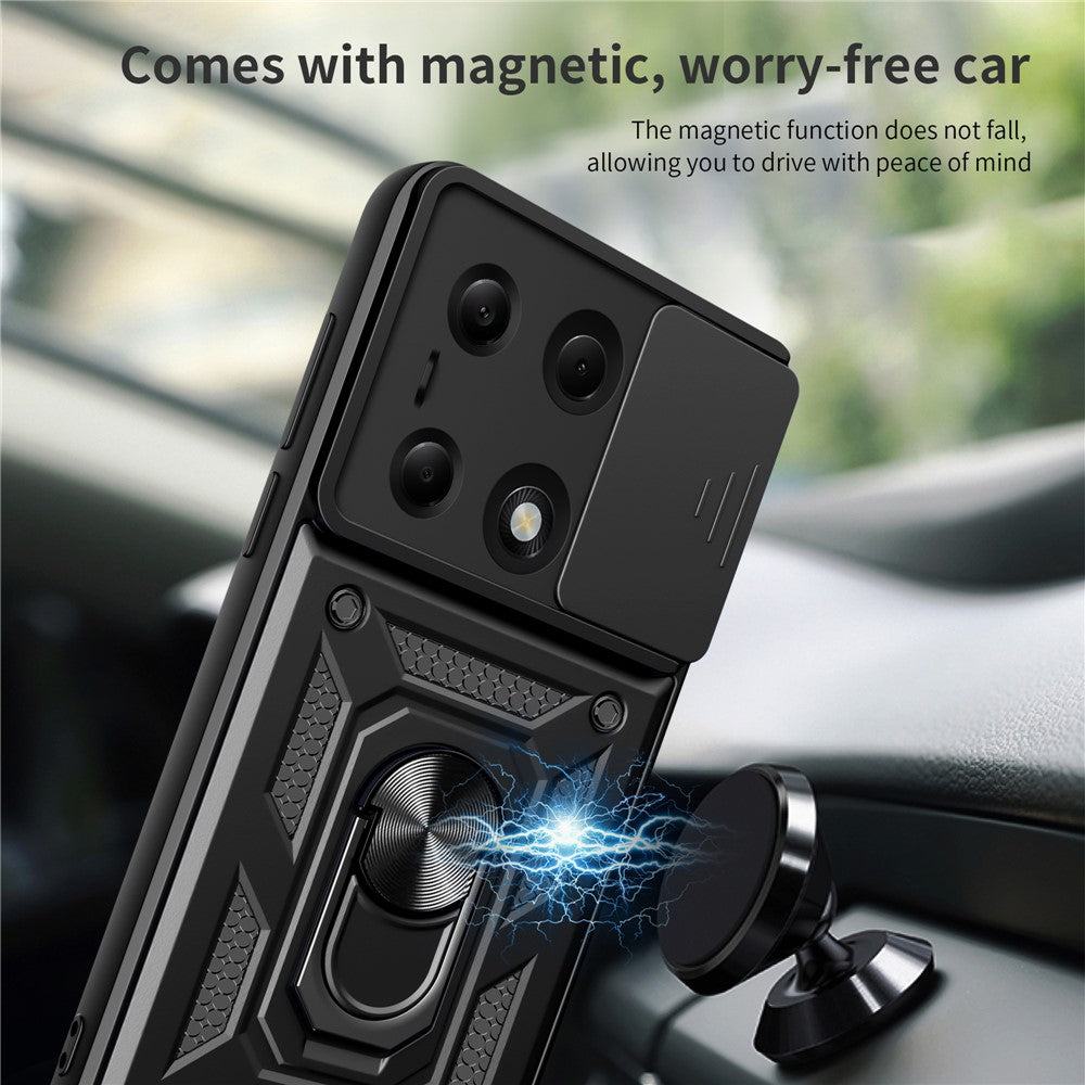 Husa de protectie Techsuit CamShield Series compatibil cu Xiaomi Redmi Note 13 Pro 4G / Poco M6 Pro 4G, Negru
