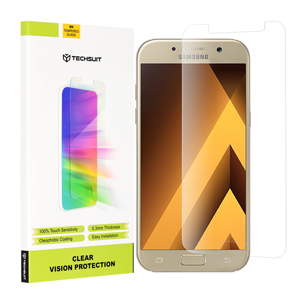 Folie de protectie Techsuit Clear Vision Glass compatibil cu Samsung Galaxy A5 2017, Transparent