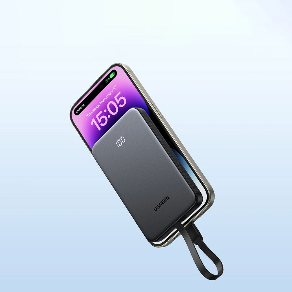 Baterie externa Ugreen PB526, 10000mAh, USB / Type-C, 20W, Gri