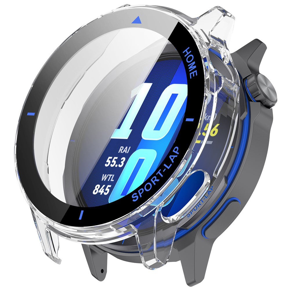 Husa + Folie smartwatch Techsuit compatibil cu Huawei Watch GT Runner 2, Transparent