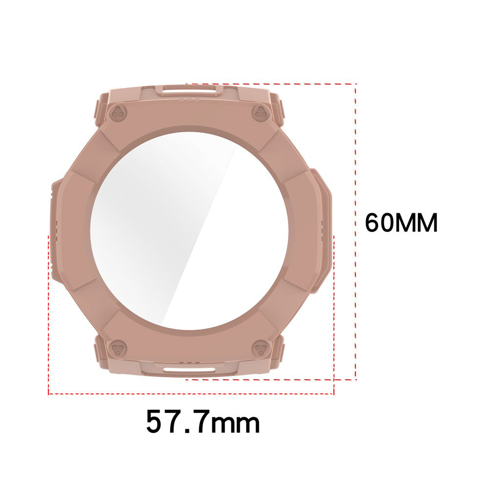 Husa + Folie smartwatch Techsuit compatibil cu Amazfit T-Rex Ultra 2, Transparent