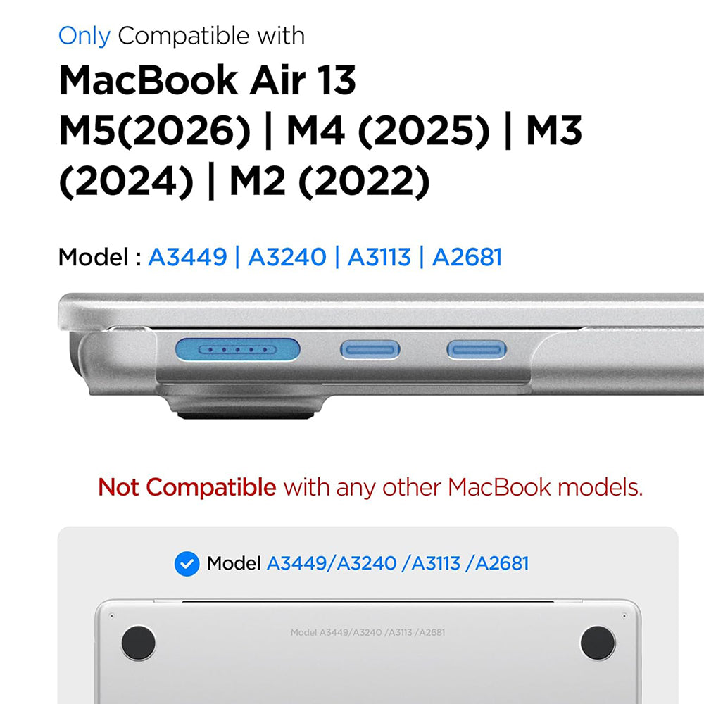 Husa Spigen Airskin (ACS11530), MacBook Air 13" 2022, Transparent