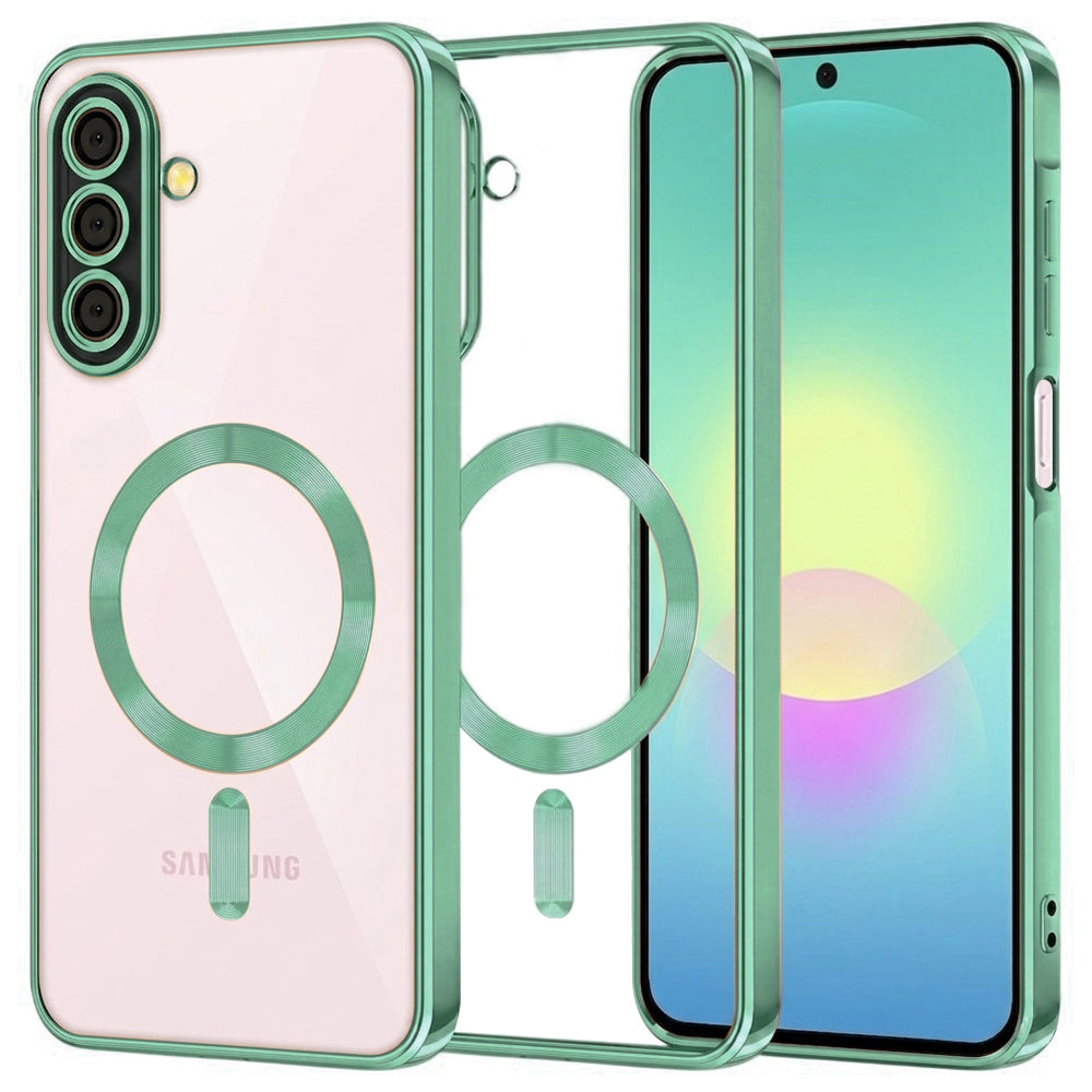 Husa de protectie Techsuit Luxury Crystal MagSafe compatibil cu Samsung Galaxy A27 5G, Verde deschis