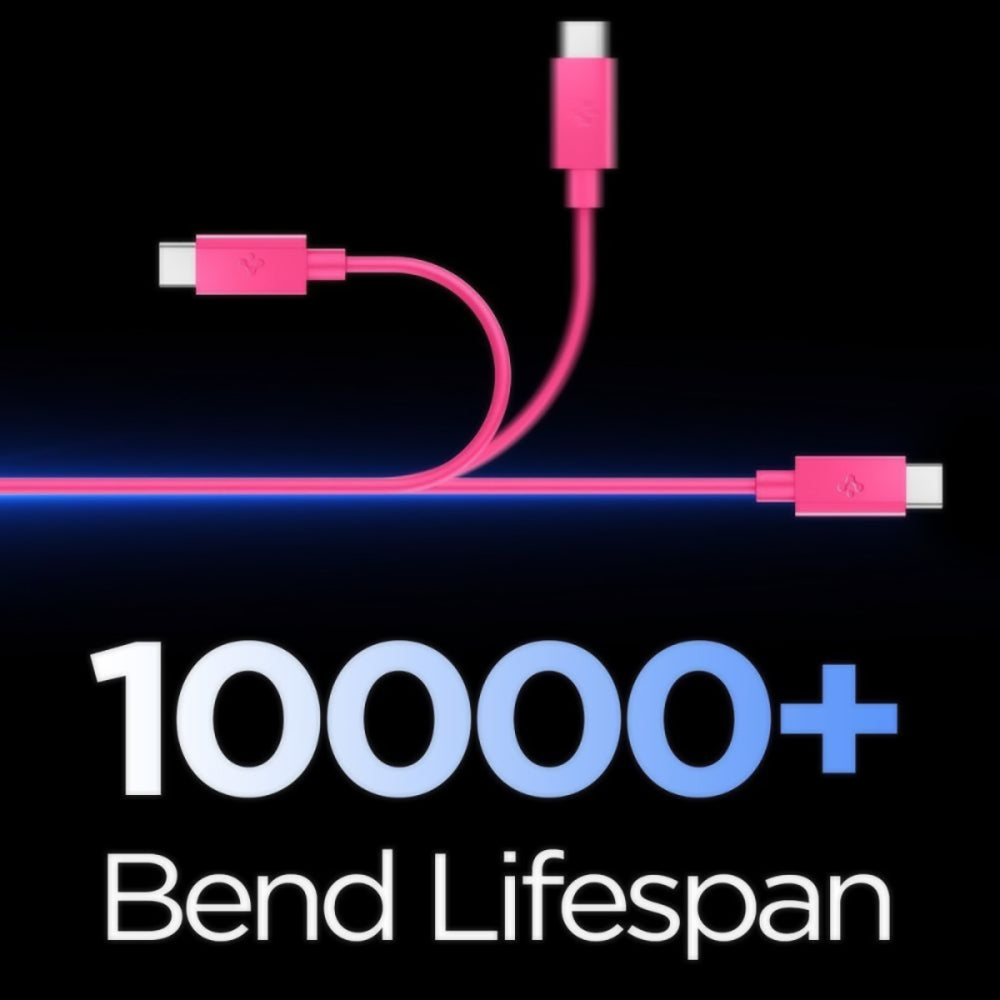 Cablu Spigen Essential EB6010CC, Type-C, 60W, 1m, Roz