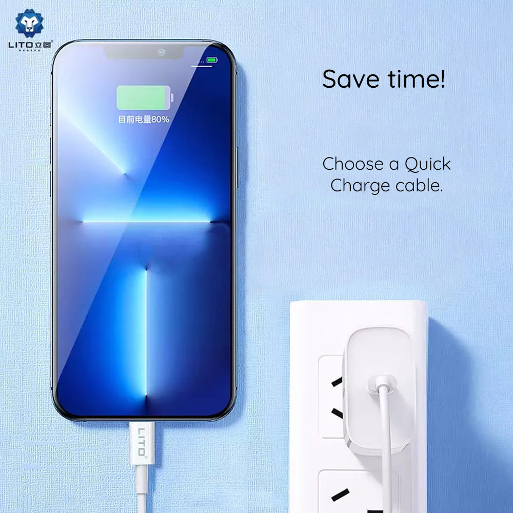 Cablu Lito Data Cable, Type-C to Type-C Quick Charging PD18W, 2m, Alb