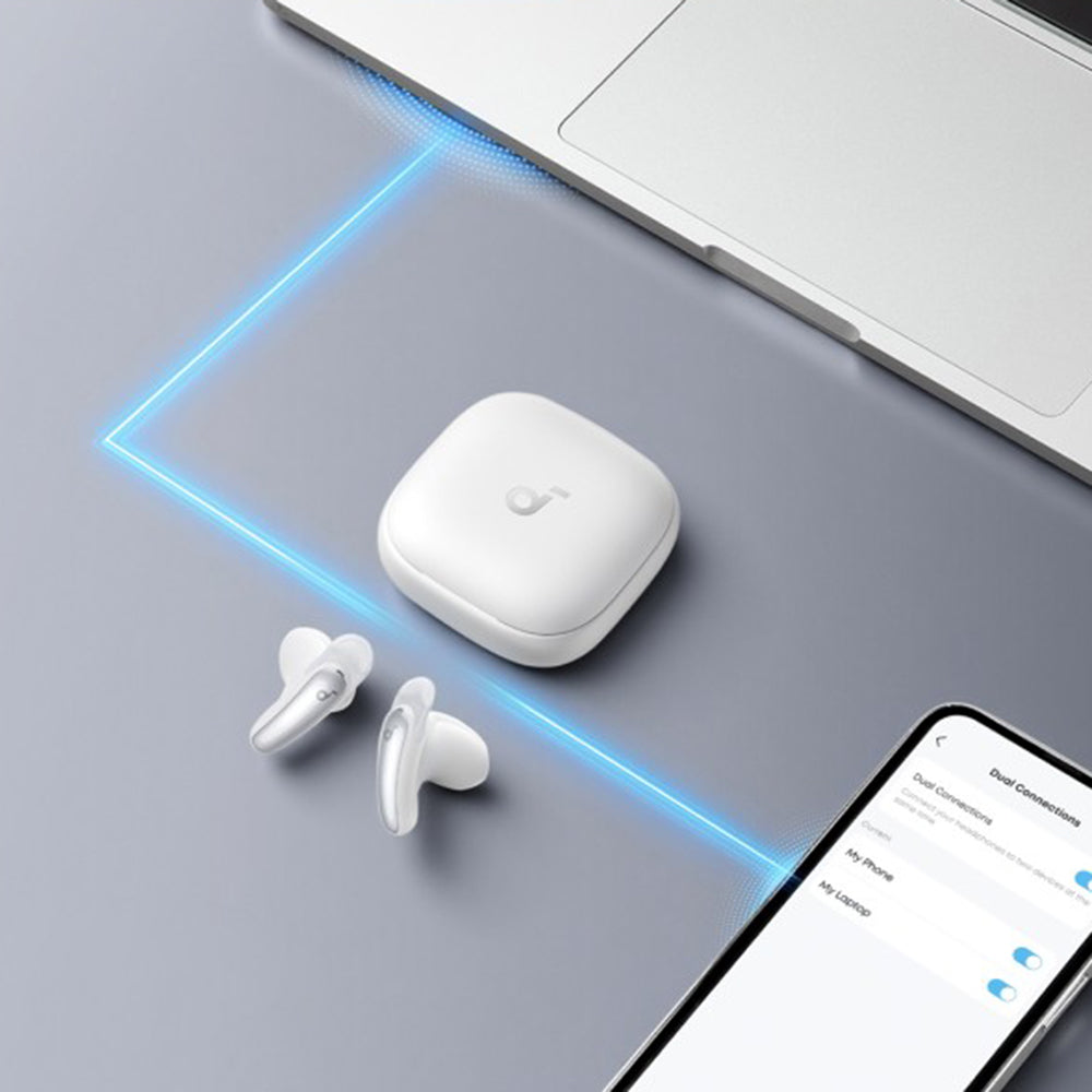 Casti Anker Soundcore Liberty Buds (D1200G21), Bluetooth 6.1, ANC, Alb