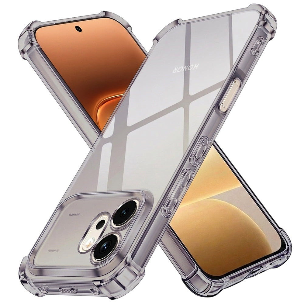 Husa de protectie Techsuit Shockproof Clear Silicone compatibil cu Honor 600, Gri Fumuriu