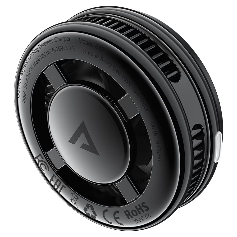 Incarcator Acefast (E47), USB-C, 25W, Racire Incorporata, Negru