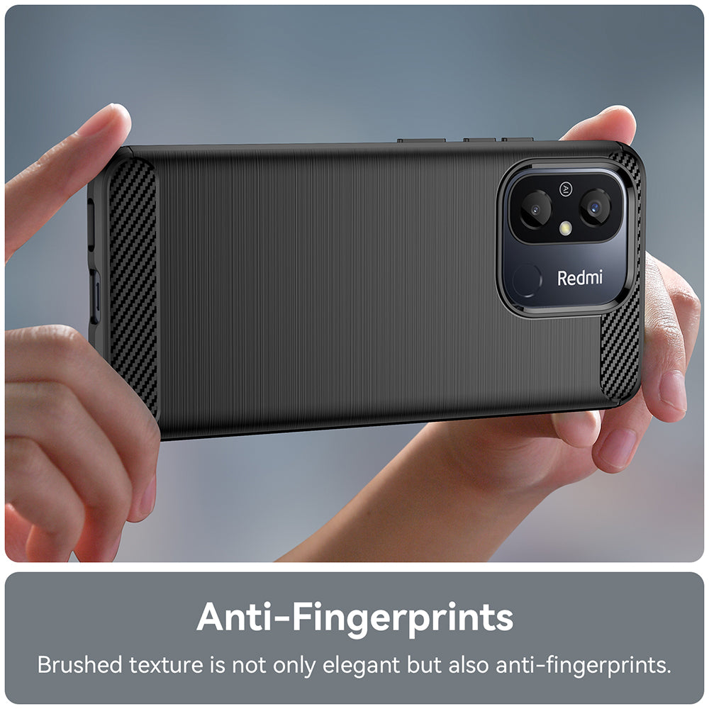 Husa de protectie Techsuit Carbon Silicone compatibil cu Xiaomi Redmi 12C, Negru