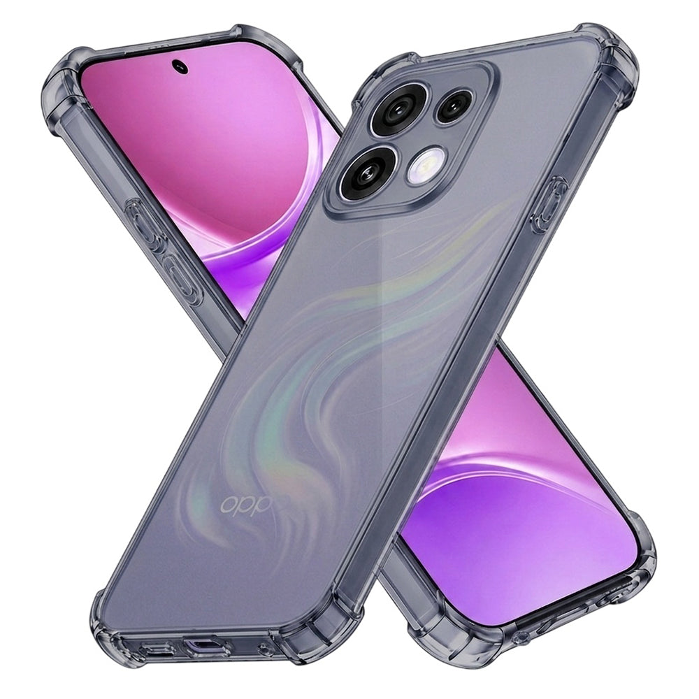 Husa de protectie Techsuit Shockproof Clear Silicone compatibil cu Oppo Reno16, Negru Fumuriu
