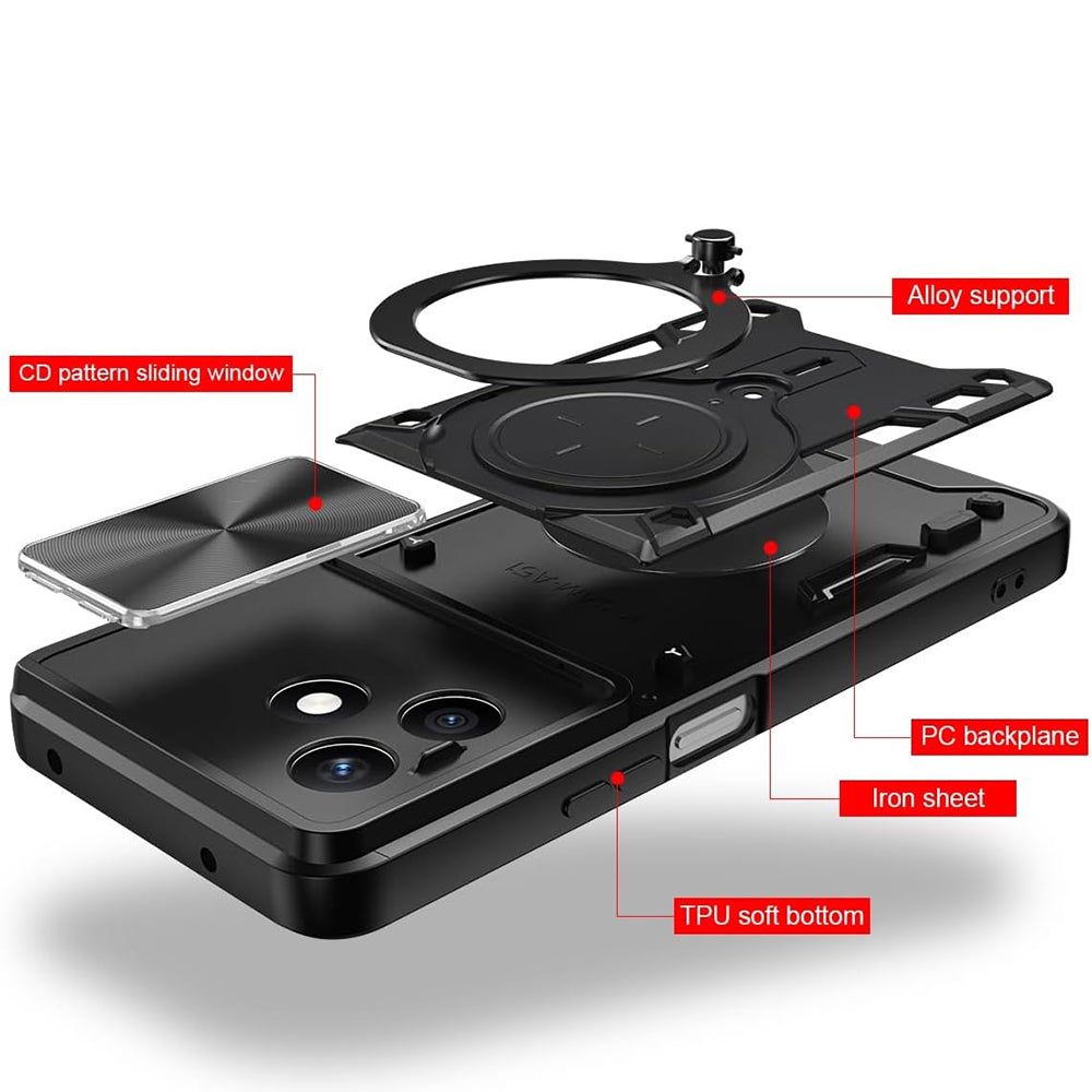 Husa de protectie Techsuit CamGuard Pro compatibil cu Honor X8d, Albastru