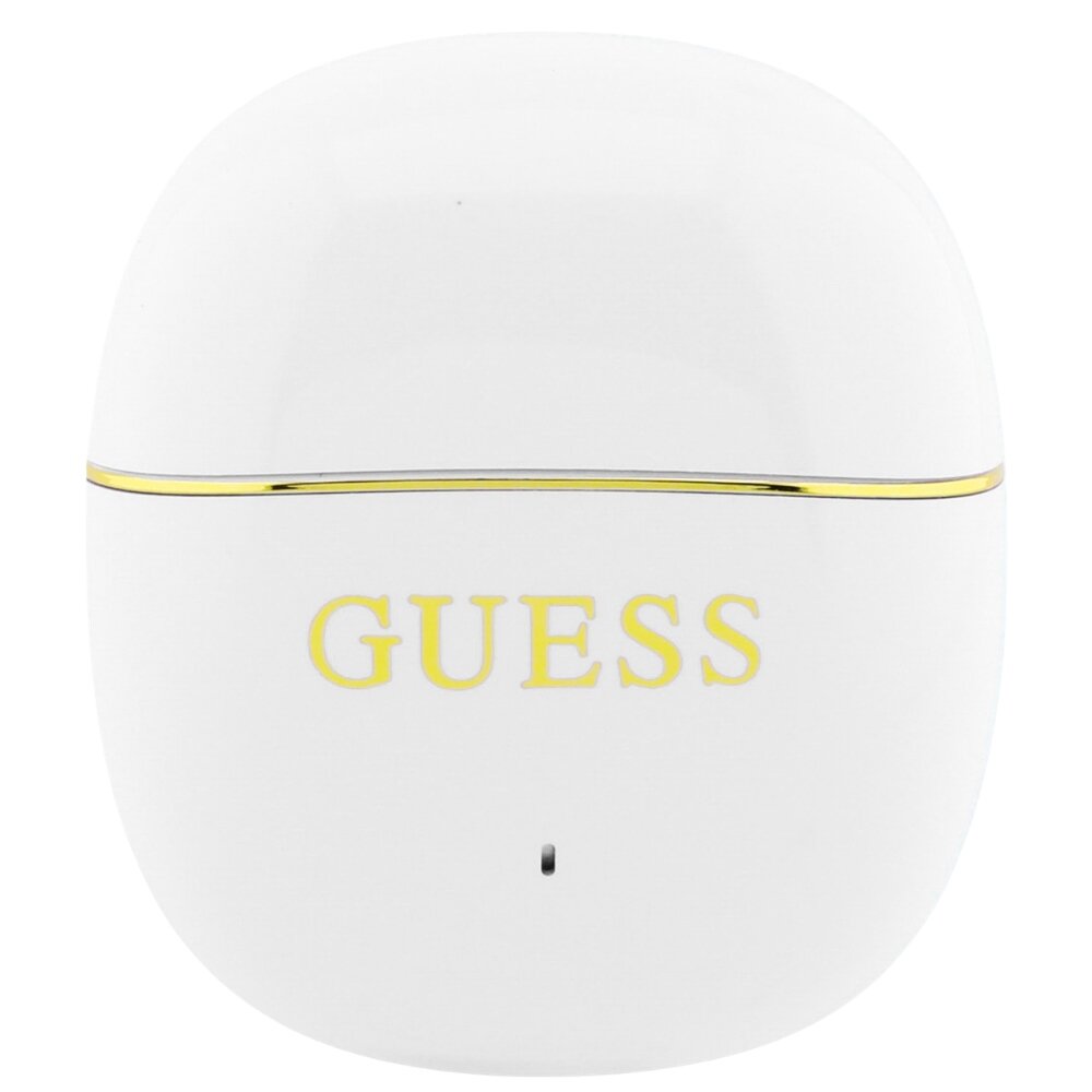 Casti Half-in-ear, BT, TWS - Guess Glossy Gold Line Classic (GUTWSG3HGECH) - White