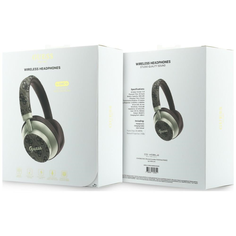 Casti Over-ear, BT, ENC - Guess 4G Gold Script Metal (GUBHP83P4CSCMW) - Brown